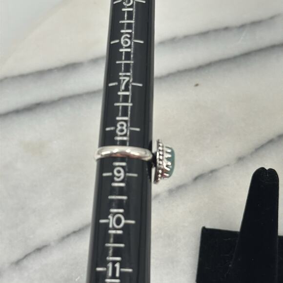 Silver blue stone bohemian ring size 8.5 - Picture 4 of 4